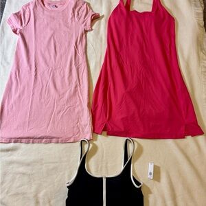 Old Navy Pink and Black Activewear Set